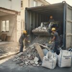 Как организовать вывоз мусора после демонтажа стен, стяжки и плитки